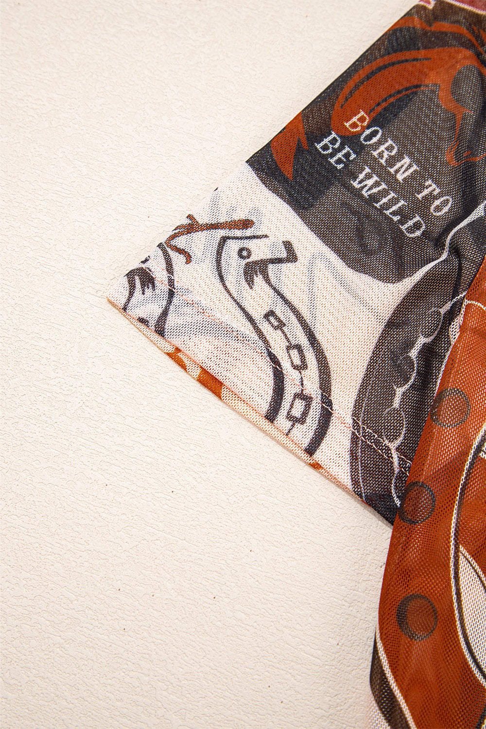 Blueberi B Women’s Western Horseshoe Printed Mesh Short Sleeve T Shirt Polyester Elastane S-XL
