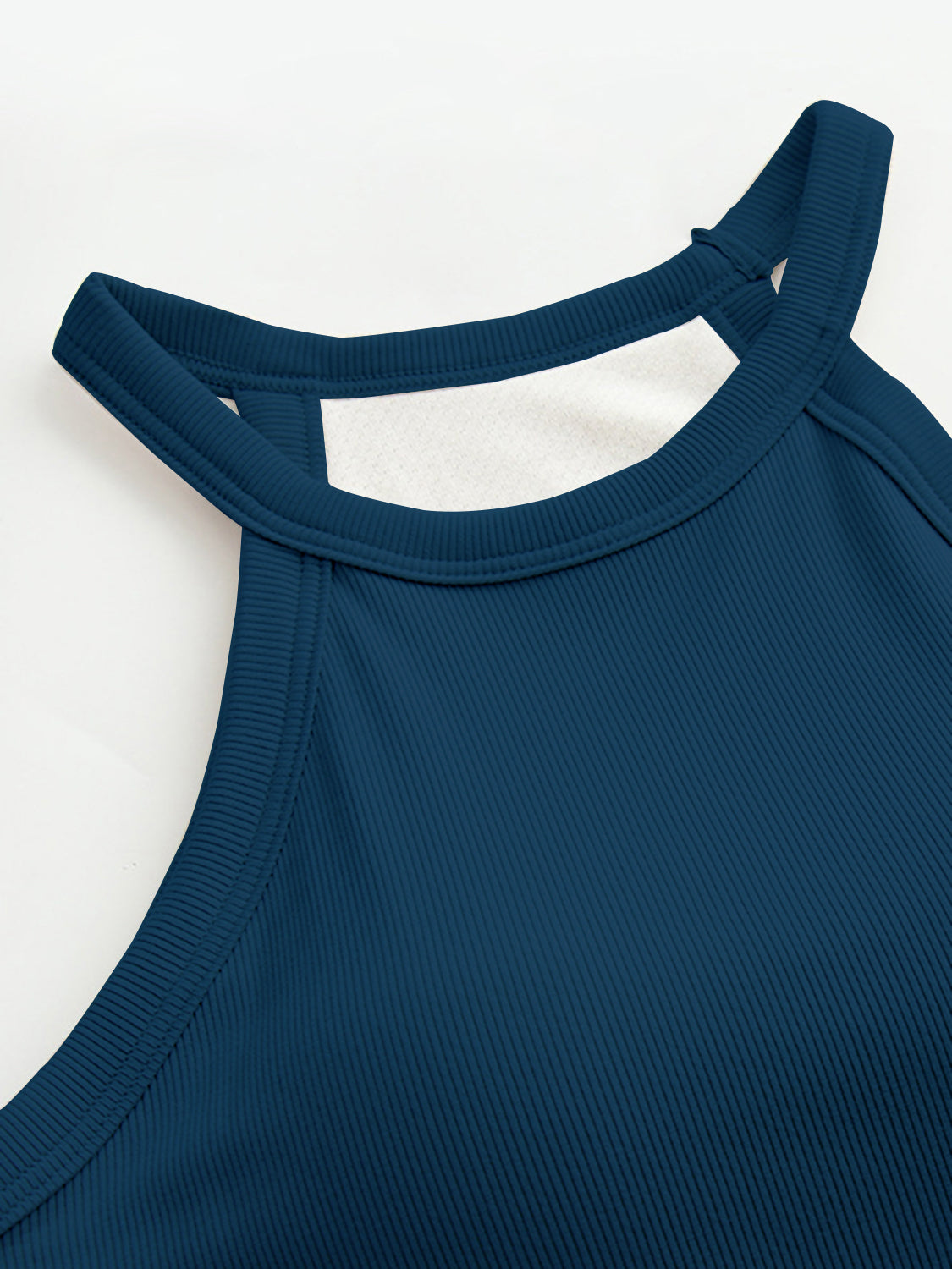 Blueberi B Women’s Grecian Neck Tank With Chest Pads Viscose Elastane Size S-XL