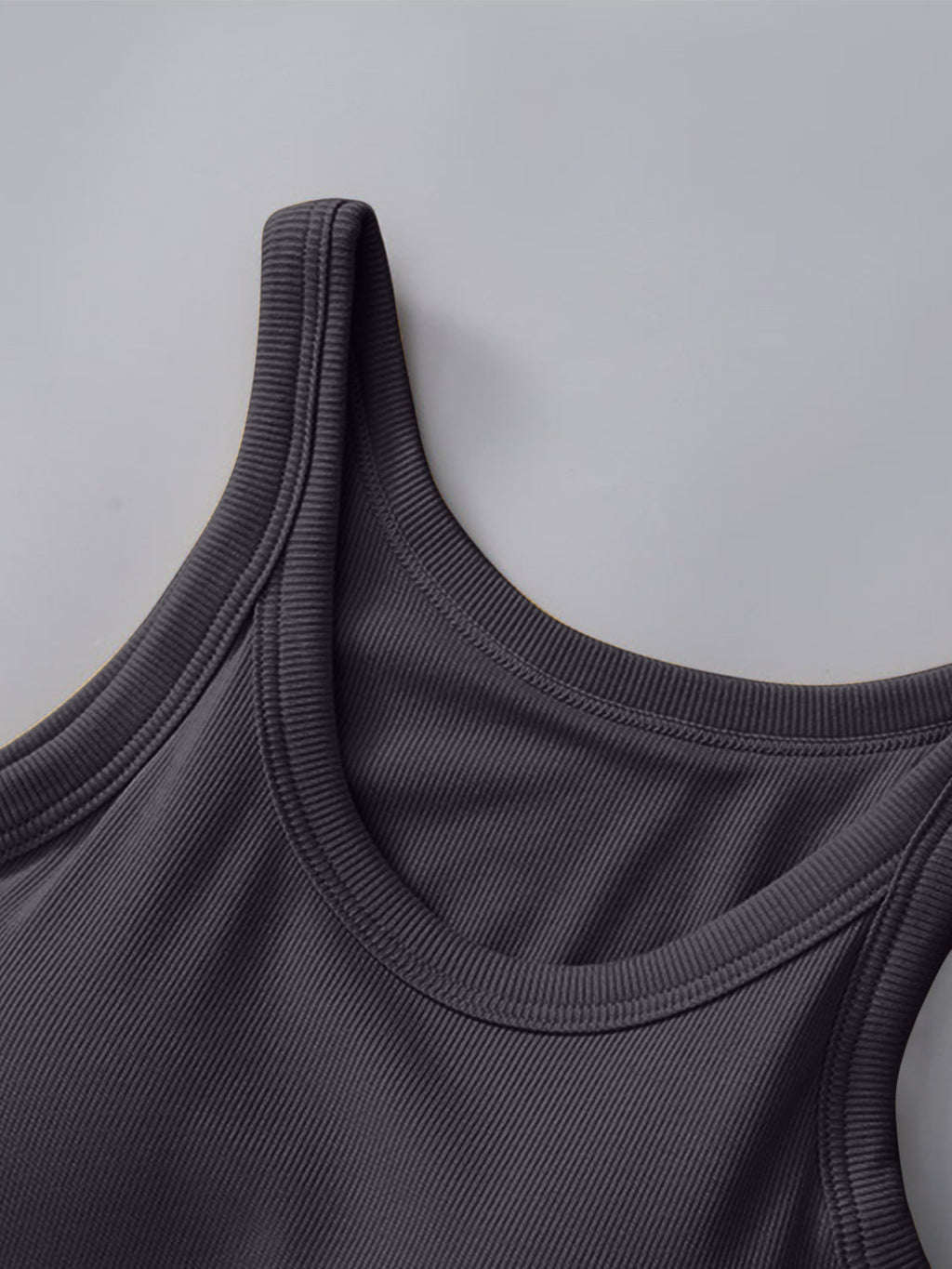 Blueberi B Women’s Round Neck Tank with Bra Viscose Spandex Size S-XL
