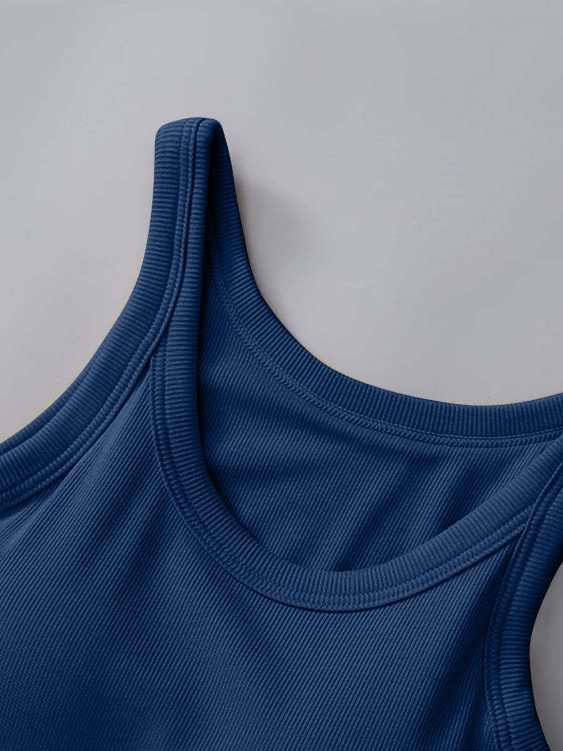 Blueberi B Women’s Round Neck Tank with Bra Viscose Spandex Size S-XL