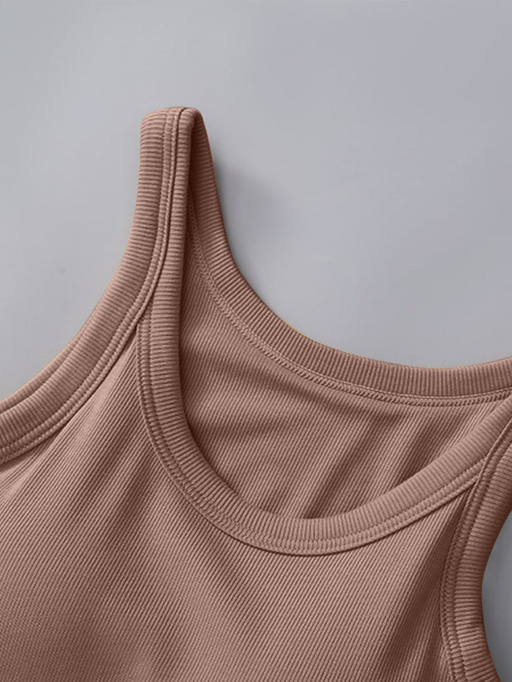 Blueberi B Women’s Round Neck Tank with Bra Viscose Spandex Size S-XL