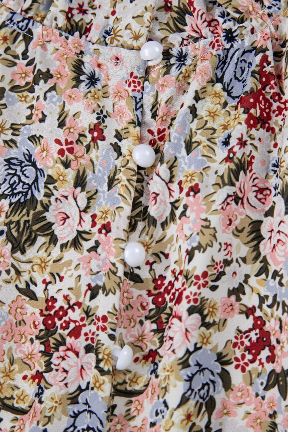 Blueberi B Women’s Floral Print Ruffle Cap Sleeve Blouse Polyester S-XL